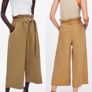 Zara High Waisted Linen Pant